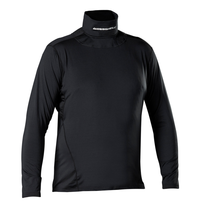 WINNWELL NG0300 Senior Long Sleeve Compression Shirt with Neck Guard