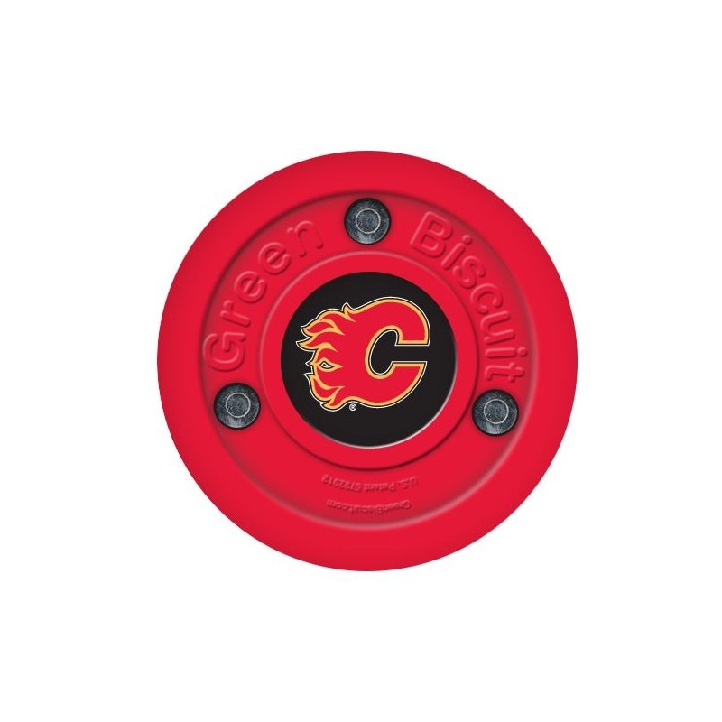 Green Biscuit Calgary Flames Off Ice Шайба