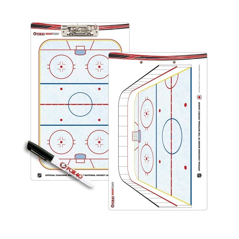 FOX 40 Deluxe Pro Clipboard + Rigid Kit International Hockey Coaching Board Hokeja Taktikas Dēlis