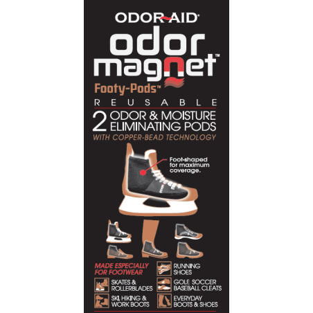 ODOR AID Magnet Footy Pods Smakas un mitruma izolējošie ielikņi