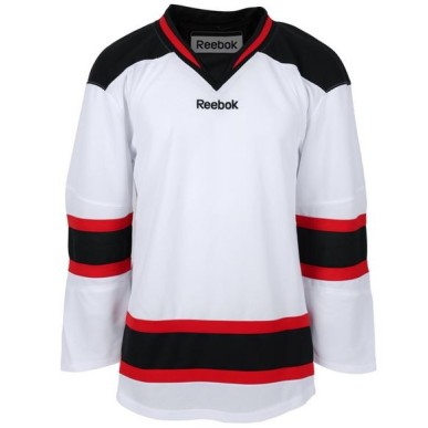 REEBOK New Jersey Devils Edge Pieaugušo Hokeja Krekls (Izbraukuma)