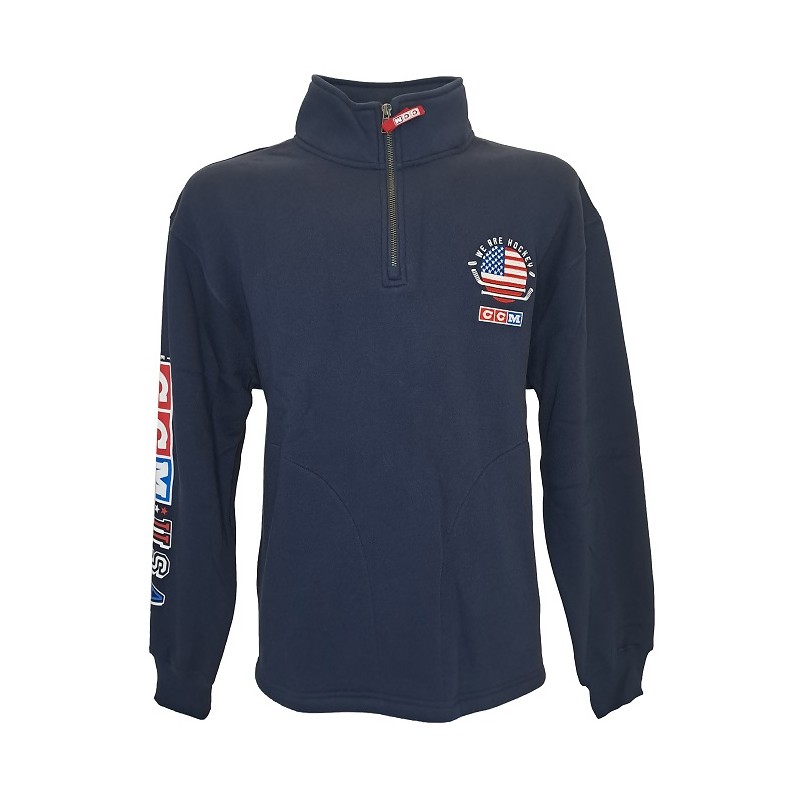 CCM Pieaugušo We Are Hockey USA 1/4 Zip Džemperis