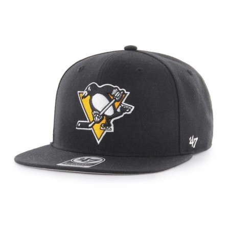 BRAND 47 Pittsburgh Penguins No Shot Snapback Vasaras Cepure H-NSHOT15WBP-BK