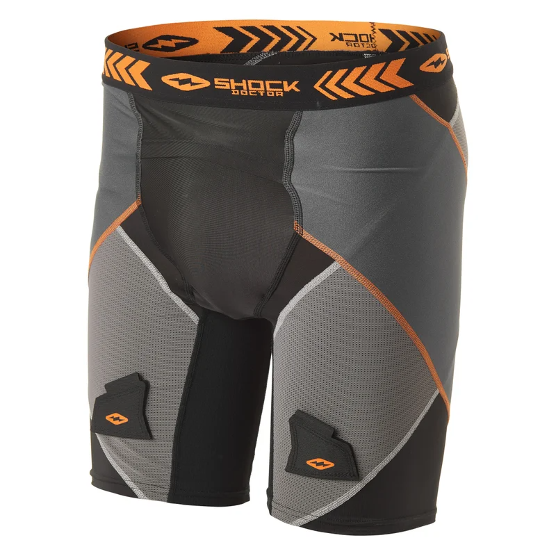 SHOCK DOCTOR Pieaugušo X-Fit Cross Hokeja Kompresijas Šorti ar Aircore Hard Cup Spenzūru SD30160