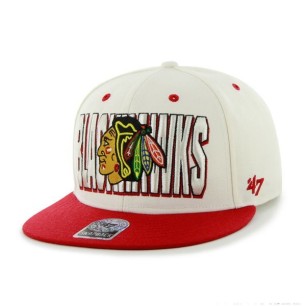 BRAND 47 Chicago Blackhawks Two Tone Hardball Snapback Vasaras Cepure