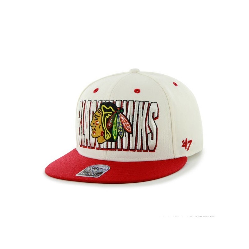 BRAND 47 Chicago Blackhawks Two Tone Hardball Snapback Vasaras Cepure