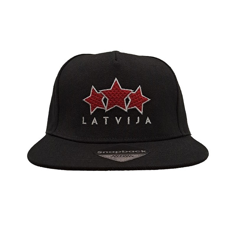 Pieaugušo Latvija Trīszvaigžņu Cepure Snapback