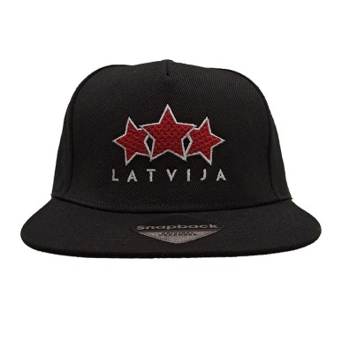 Pieaugušo Latvija Trīszvaigžņu Cepure Snapback