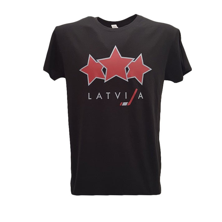 HOKEJAM.LV Pieaugušo Three Star Latvia T-Krekls