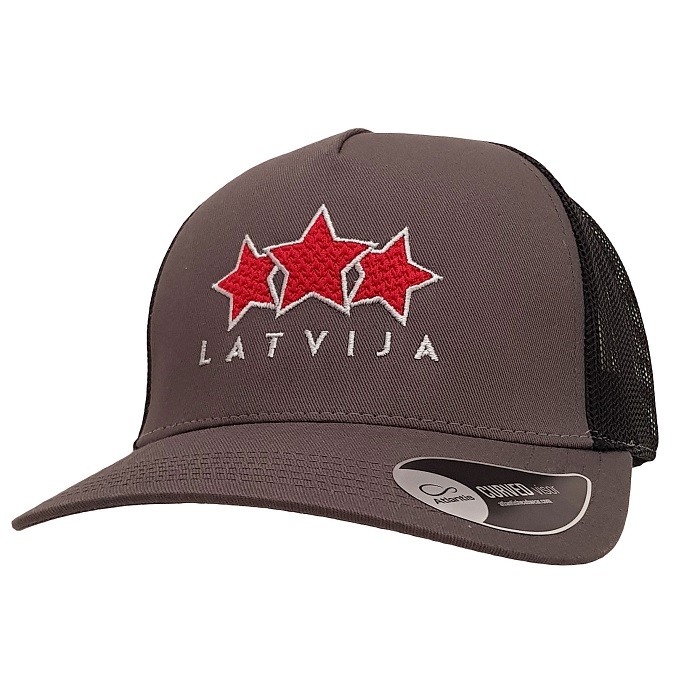 HOKEJAM.LV Latvija Three Star Curved Snapback Vasaras Cepure